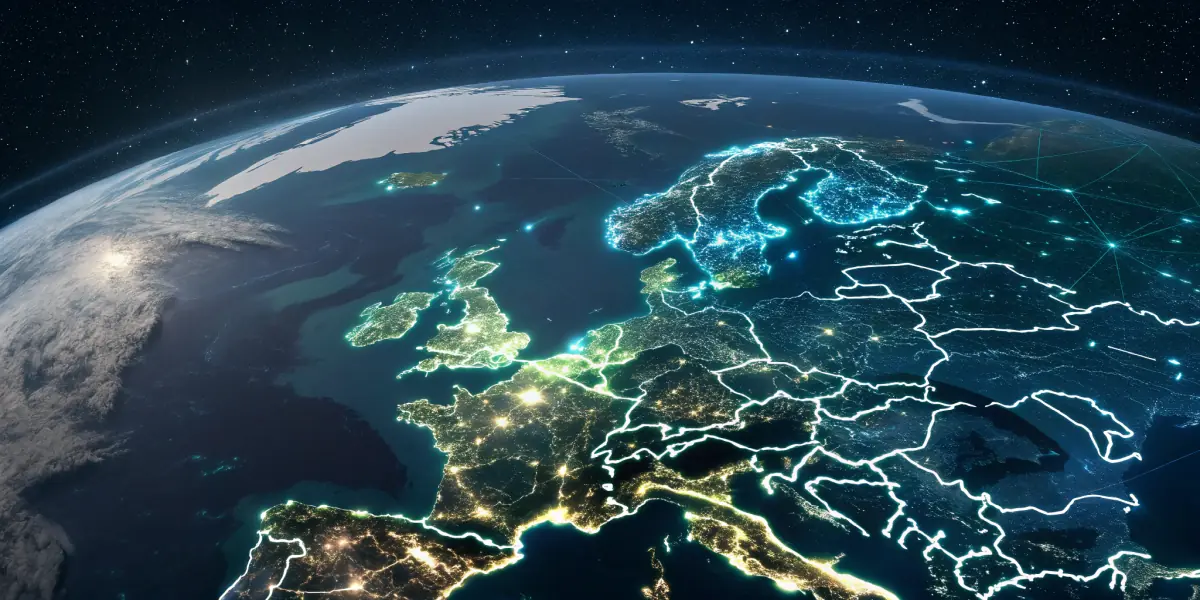 Ilustracja Europejskiej sieci energetycznej
