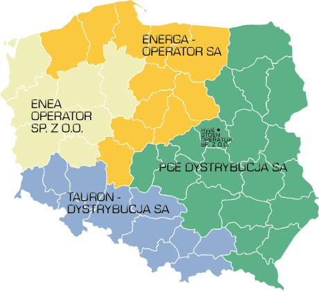 Obszary dystrybucji prądu