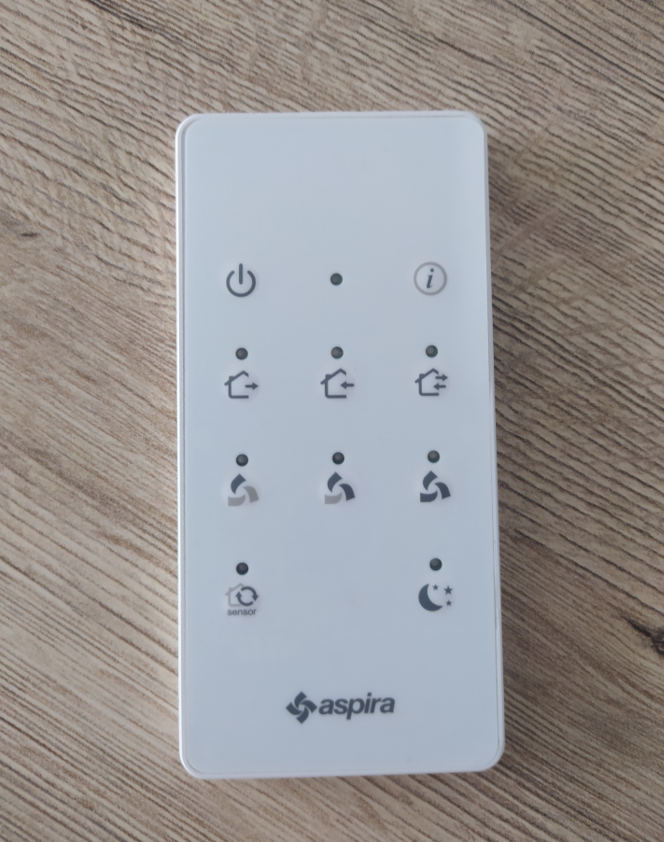 Vantubo Aspira Ecocomfort RF - pilot sterujący